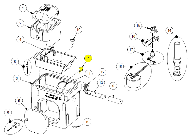 Livestock Water Fountain Product Parts Ritchie Part 11885 Ritchie Part 11885