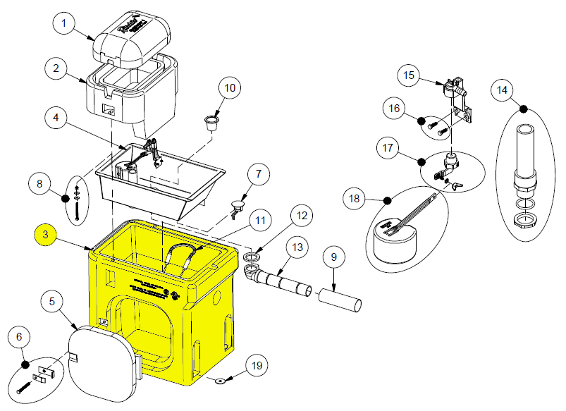 Livestock Water Fountain Product Parts Ritchie Part 18361 Ritchie